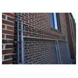 Dual Chain Link Fence Gates with Posts