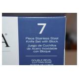 Oneida 7-Piece Stainless Steel Knife Set with Block