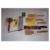 Assorted Kitchen - Pizza Cutter, Can Opener, Knife