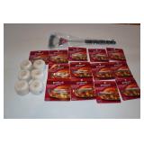 Assorted Kitchen - Twine, Turkey Lacers, Grill Scrubber