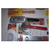 Assorted Kitchen - Wooden Spoons, Egg Slicer, Thermometer