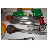 Assorted Kitchen - Pizza Cutters, Tenderizer, Cutting Board