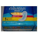 *4* 24-Packs Always Maxi Pads - Regular