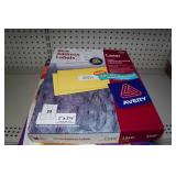 Assorted Office Supplies - Mailing Labels, Transfer Paper