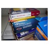 Assorted Office Supplies - Mailing Labels, Transfer Paper