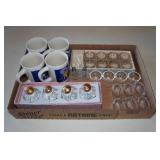 Assorted Tableware - Mugs, Salt & Pepper Shakers, Glasses