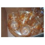 Vintage Carnival Glass Serving Set