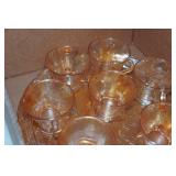 Vintage Carnival Glass Serving Set