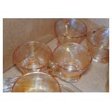 Vintage Carnival Glass Serving Set
