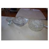 Vintage Glass Punch Bowls and Candy Dish