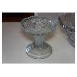 Vintage Glass Punch Bowls and Candy Dish
