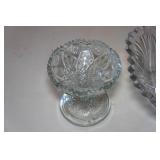 Vintage Glass Punch Bowls and Candy Dish