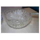 Vintage Glass Punch Bowls and Candy Dish