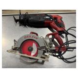 Sawzall Skill-9225 120V-60HZ HD77M and 71/4" Worm Drive Saw HD77M Tested. Work.