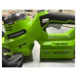 GreenWorks Hedge Trimmer. Two Batteries. No Charger.  Tested. Works.
