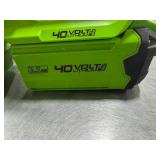 GreenWorks Hedge Trimmer. Two Batteries. No Charger.  Tested. Works.