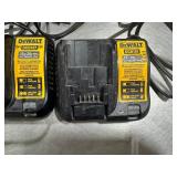 Two DeWALT Battery Chargers (DCB107 and DCB 107) with DeWALT Bag.  Tested. Work.
