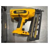DeWALT 18V Finish Nailer DC618 with Carry Case and Charger. Tested. Works.