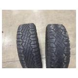 Two Goodyear Tires - Goodyear Wrangler Duratrack Tire 265-70-R17. Goodyear Ultra Terrain AT Tire 265-70-R17.