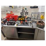 Handy Mans Lot of Misc. Tools, batteries, snowmobile dolly and more - See Photos.