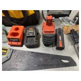 Handy Mans Lot of Misc. Tools, batteries, snowmobile dolly and more - See Photos.