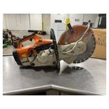 Stihl TS 400 Concrete Saw.  Pulls over. Untested (no gas).