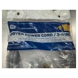 New in Package - GE Dryer Power Cord / 3-wire 6