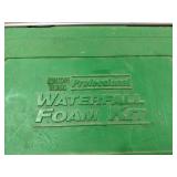 Professional Waterfall Foam Kit - Foam Gun with 3 Black Waterfall Foam Cans and Form Gun Cleaner Can with Case