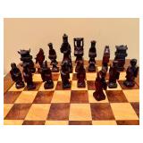 Hand Carved Vintage Chess Set