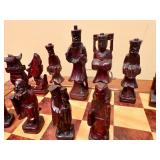 Hand Carved Vintage Chess Set