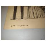 Ivan Sors Original Lithograph "Woman Blessing Sabbath Candles" Judaica Art