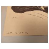 Ivan Sors Original Lithograph "Man Reading Book" Judaica Art