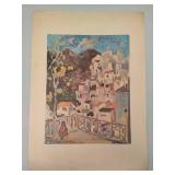 Milia Laufer Lithograph "Safed Balcony"