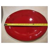Crate & Barrel Red Oval Serving Platters & Serving Trays