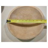 Four Assorted Wood, Metal and Ceramic Serving Bowls