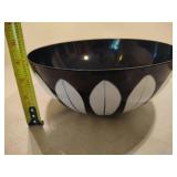 Four Assorted Wood, Metal and Ceramic Serving Bowls