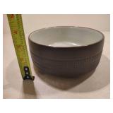 Four Assorted Wood, Metal and Ceramic Serving Bowls
