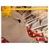 Native Headdress with Feathers and Beads