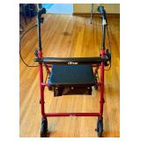 Foldable Walker with Padded Seat and Cupholder