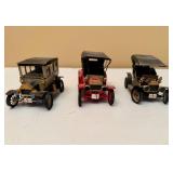 Set of 3 Vintage Paper Cars