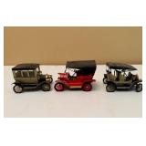 Set of 3 Vintage Paper Cars
