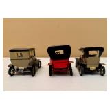 Set of 3 Vintage Paper Cars