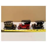 Set of 3 Vintage Paper Cars