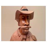 Vintage Coffee Bean Farmer with Cigarette Folk Art