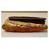 Chinese Sleeping Man Hand Carved Figurines on Wood Base