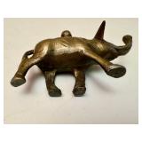 Set of Metal Elephant Figurines.