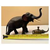 Set of Metal Elephant Figurines.