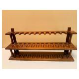 Large Wooden Vintage Pipe Stand