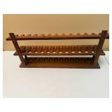 Large Wooden Vintage Pipe Stand