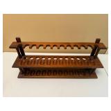 Large Wooden Vintage Pipe Stand